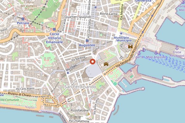 Map showing Gran Caffè Gambrinus in Naples