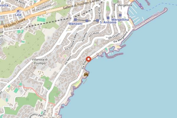 Map showing Il Malandrino in Naples
