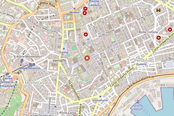 Map showing O Barett lounge bar in Naples