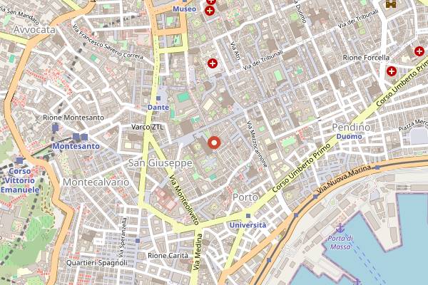 Map showing Pin8 A Santa Chiara in Naples
