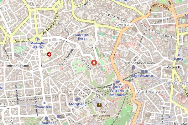 Map showing Wave lounge bar in Naples
