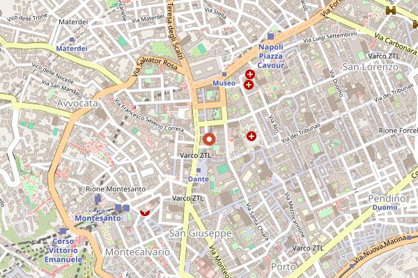 Map showing Il Birraiuolo in Naples