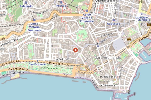 Map showing Mosto Chiaia in Naples