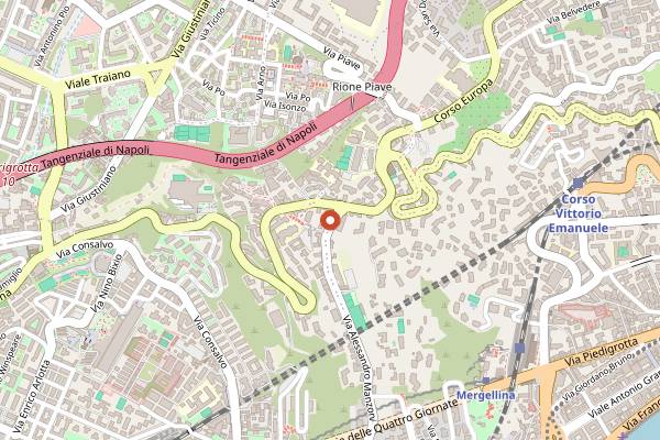 Map showing Pizzeria Gaetano Genovesi in Naples