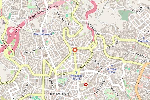 Map showing Rosticceria La Padella in Naples