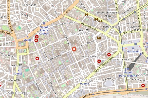 Map showing Sorbillo Lievito Madre in Naples