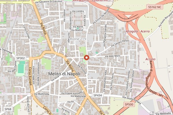 Map showing Caffè Moreno in Naples