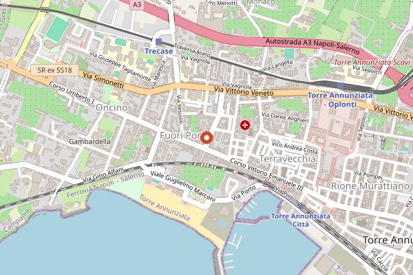 Map showing Caffè Kimbo in Naples