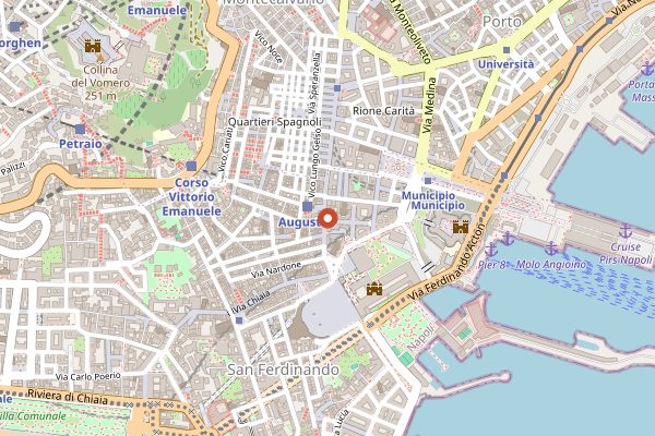 Map showing Sfogliatella Mary in Naples