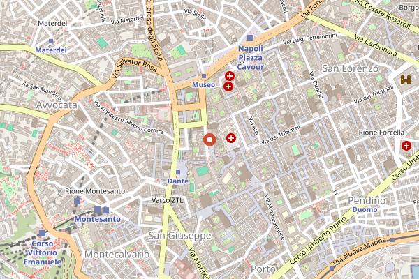 Map showing Spazio Nea in Naples
