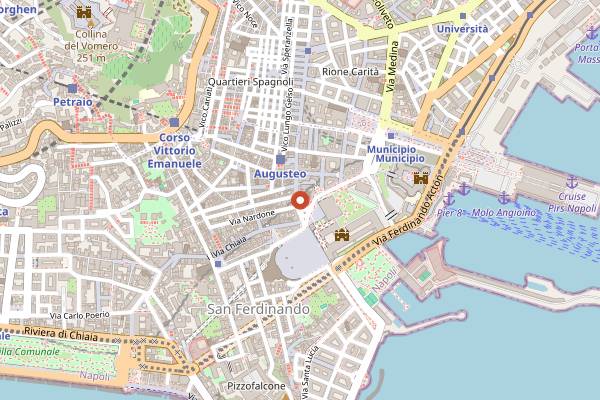 Map showing Il Vero Bar del Professore in Naples