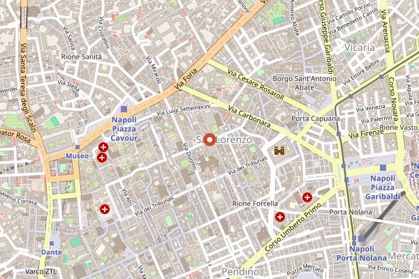Map showing Insolito La Pizzeria Gourmet in Naples
