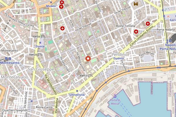Map showing La Locanda Gesu Vecchio in Naples