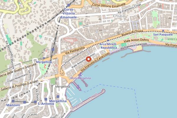 Map showing Napoli 1820 in Naples