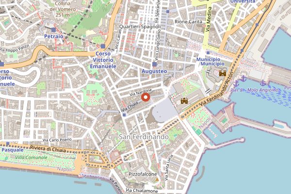 Map showing Pizzeria Brandi in Naples