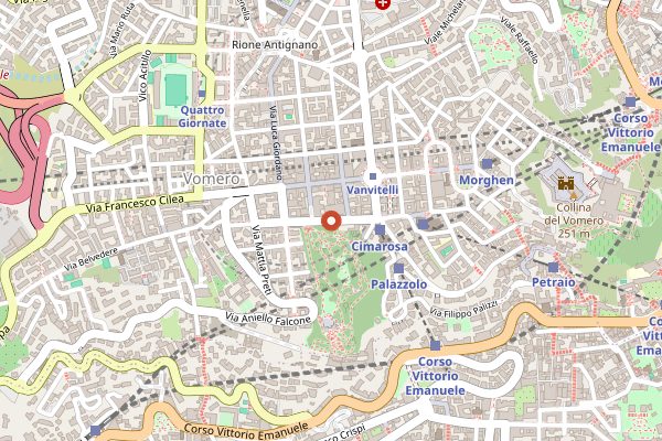 Map showing Kimbo Vomero in Naples