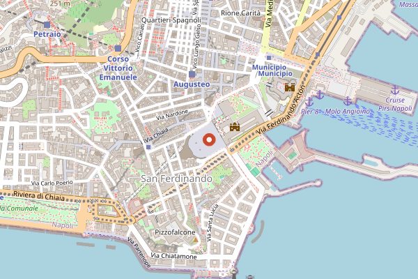 Map showing Mughal-e-Azam in Naples