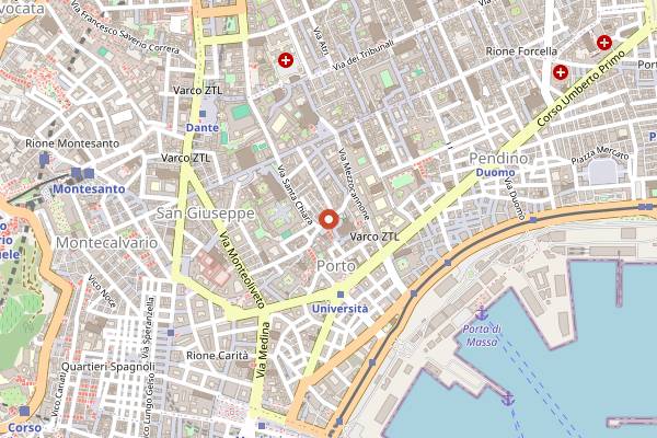Map showing Ex Salumeria - La Bottega del Rum in Naples