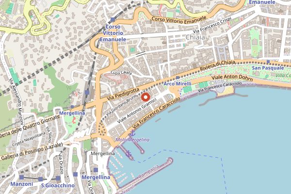 Map showing Mercato de la Torretta in Naples