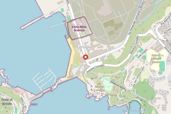 Map showing Arenile di Bagnoli in Naples
