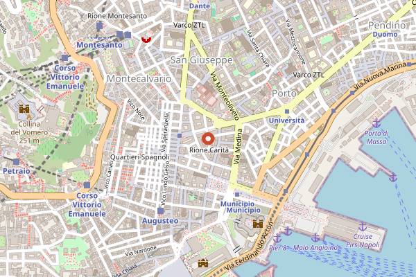 Map showing Astronomia Bar Segreto in Naples