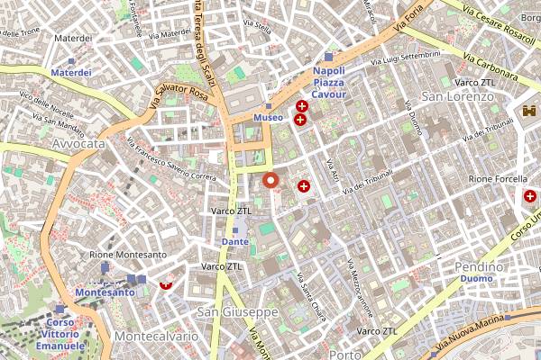 Map showing Bar Fiorillo in Naples