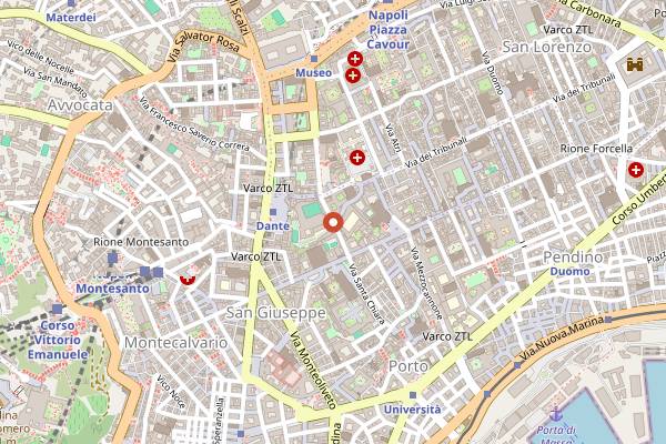 Map showing Galleria 19 in Naples