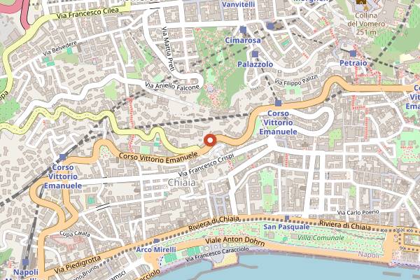 Map showing George Restaurant at Grand Hotel Parker's in Naples