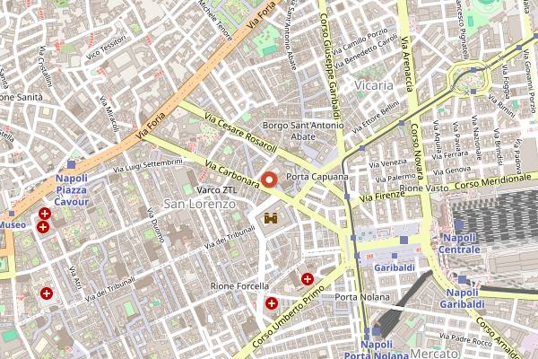 Map showing Lanificio 25 in Naples