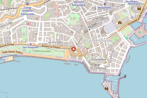 Map showing L'Antiquario in Naples