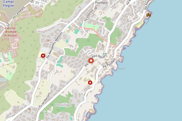 Map showing Miranapoli in Naples