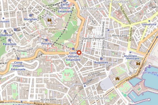 Map showing Otto Jazz Club in Naples