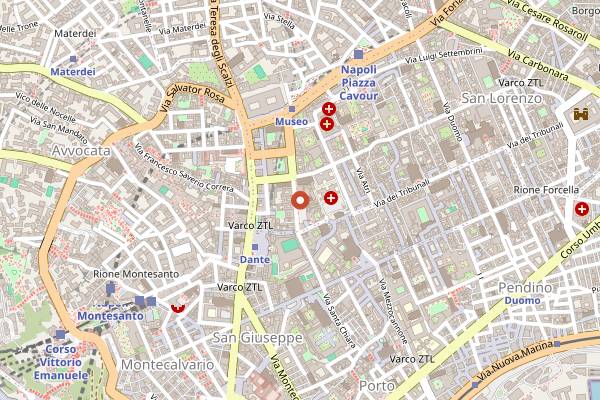 Map showing Spazio Nea in Naples