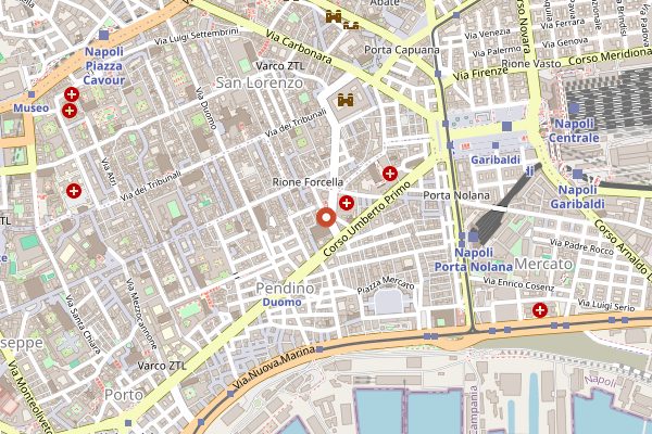 Map showing L'Antica Pizzeria da Michele in Naples