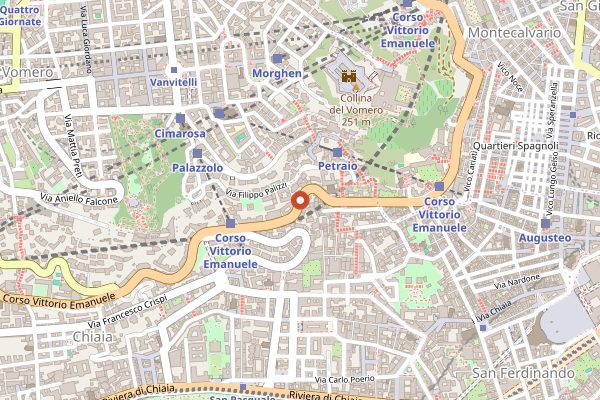Map showing Veritas Restaurant in Naples