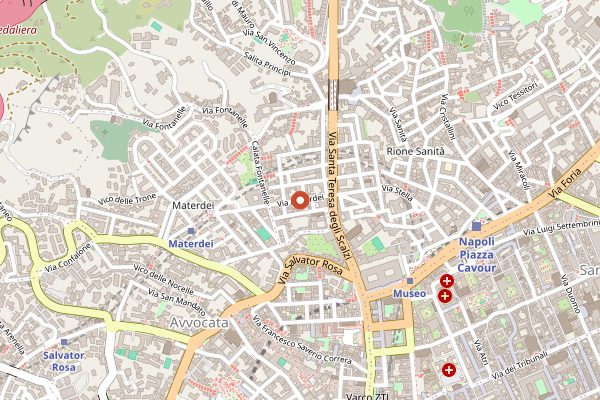 Map showing Starita Fried Pizza Window in Naples