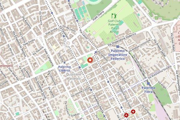 Map showing Bar Pasticceria Alba in Palermo