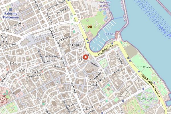 Map showing Maison Bocum in Palermo