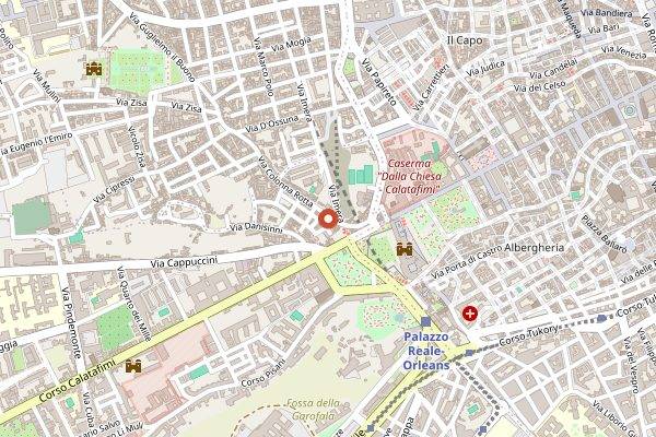 Map showing Pasticceria Cappello in Palermo