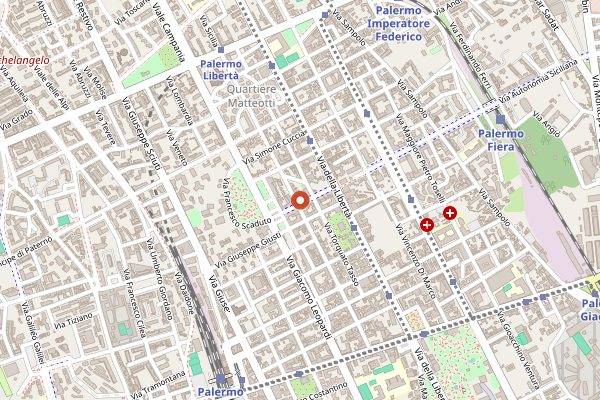 Map showing Pasticceria Costa in Palermo