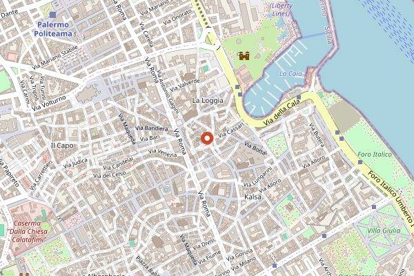 Map showing Barril in Palermo