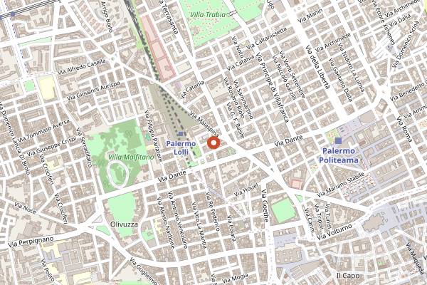 Map showing Vinile Bar in Palermo