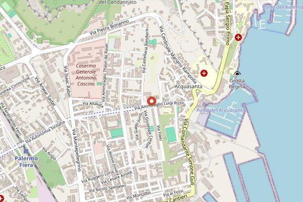 Map showing Bruno Ribadi Birrificio in Palermo