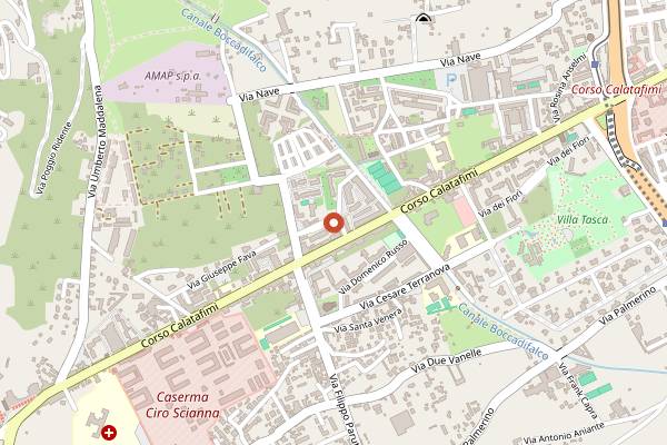 Map showing Solleone in Palermo