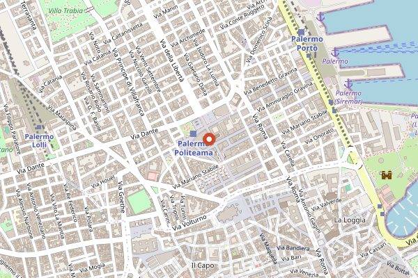 Map showing Bar Touring in Palermo