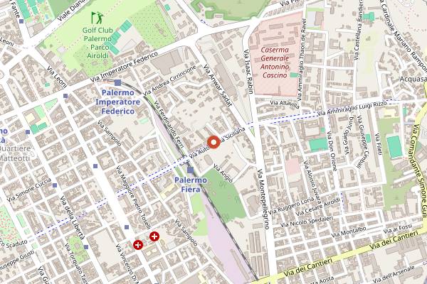 Map showing Gattopardo Coffee Book in Palermo