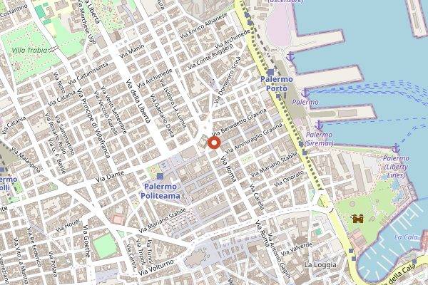 Map showing Bangla Fast Food in Palermo