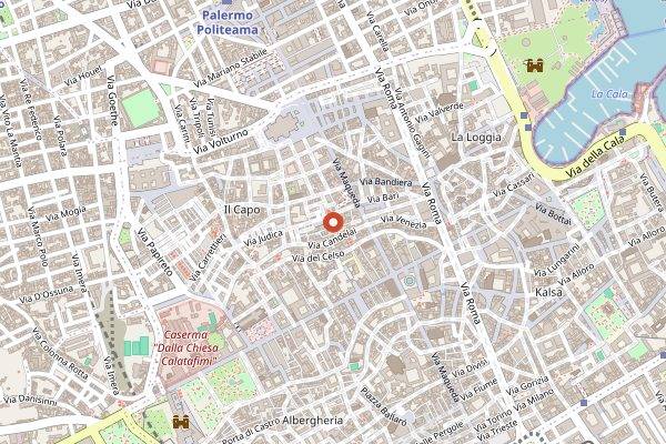 Map showing Frida Pizzeria in Palermo