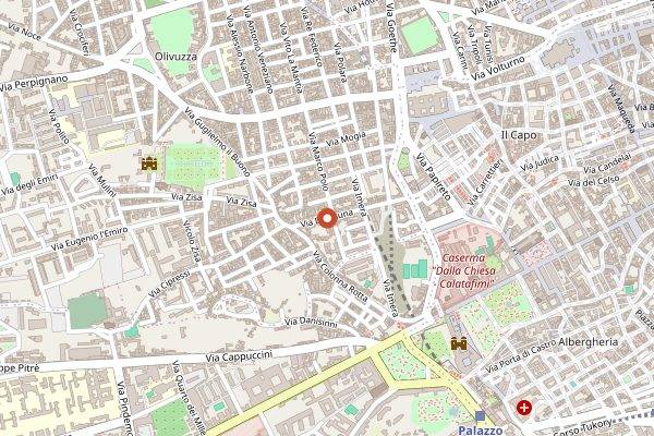 Map showing Trattoria Ai Cascinari in Palermo