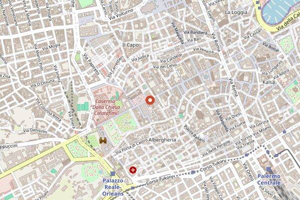 Map showing MEC Restaurant in Palermo